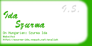 ida szurma business card